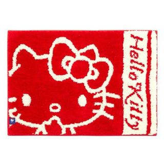 ハローキティ(ハローキティ)のキティちゃん❤可愛いバス玄関マット 赤(バスマット)