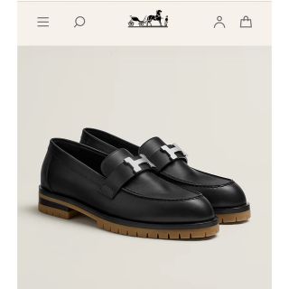 エルメス(HERMES)の【新品未使用】Hermes モカシン フォーブル 37 2022 AW Noir(スリッポン/モカシン)