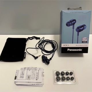 パナソニック(Panasonic)のPanasonic RP-HDE3 ハイレゾイヤホン（ブルー）(ヘッドフォン/イヤフォン)