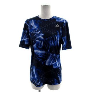 リーボック(Reebok)のReebok Tシャツ SPEEDWICK メッシュ切替え 総柄 紺 青 白 M(その他)