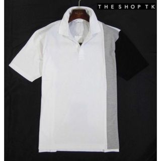 ザショップティーケー(THE SHOP TK)の【THE SHOP TK/タケオキクチ】ブロッキングデザイン 半袖ポロシャツ・M(ポロシャツ)