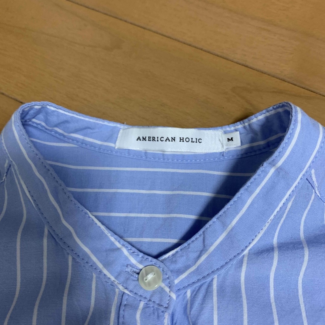 AMERICAN HOLIC(アメリカンホリック)のアメリカンホリック 半袖ストライプシャツ ベスト レディースのトップス(シャツ/ブラウス(長袖/七分))の商品写真