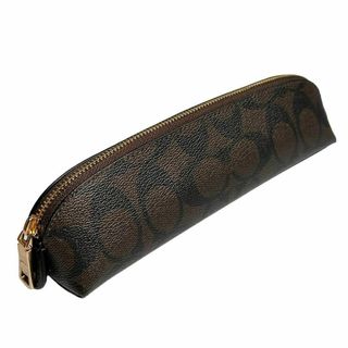 コーチ(COACH)のコーチ ペンシルケース ペンケース ブラウン シグネチャー 総柄 新品 ポーチ(ペンケース/筆箱)