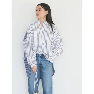 アメリカンホリック(AMERICAN HOLIC)のアメリカンホリック　イージーケアバンドカラーBIGシャツチュニック(シャツ/ブラウス(長袖/七分))