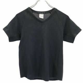 ナイキ(NIKE)のナイキ ロゴ刺繍 半袖 Vネック Tシャツ S ブラック系 NIKE レディース(Tシャツ(半袖/袖なし))