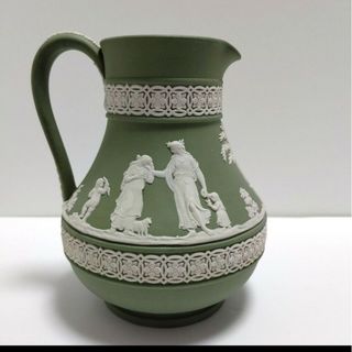 ウェッジウッド(WEDGWOOD)の★ウェッジウッド WEDGWOOD★ジャスパー セージグリーン 水差しピッチャー(花瓶)