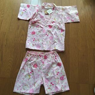 ハローキティ(ハローキティ)の新品　ハローキティ　夏　甚平　浴衣　女の子　100(甚平/浴衣)