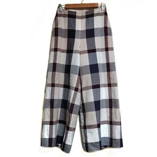 ブルーレーベルクレストブリッジ(BLUE LABEL CRESTBRIDGE)のBLUE LABEL CRESTBRIDGE(ブルーレーベルクレストブリッジ) パンツ サイズ38 M レディース - アイボリー×ダークネイビー×マルチ フルレングス/チェック柄(その他)