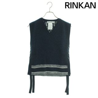 クリスチャンディオール(Christian Dior)のクリスチャンディオール  124T10AM065 バックロゴカシミアオブリークサイドボタンベスト レディース 36※8/17～22 発送・問い合わせ遅延(ベスト/ジレ)