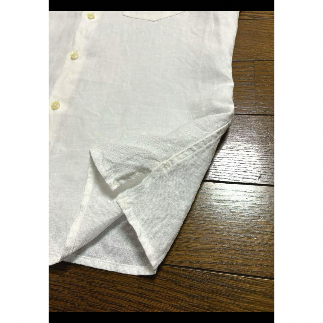 Ralph Lauren(ラルフローレン)の【最高級 イタリア製】 リネンシャツ ラルフローレン 半袖 ホワイト  2170 レディースのトップス(シャツ/ブラウス(半袖/袖なし))の商品写真