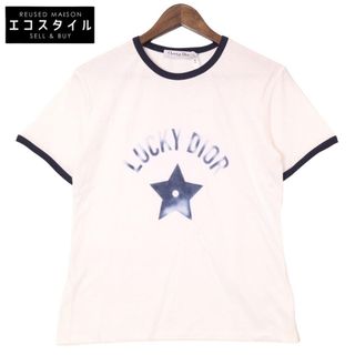 クリスチャンディオール(Christian Dior)のクリスチャンディオール 253T40A4403 白 コットンリネン スターロゴ Tシャツ L(タイツ/ストッキング)