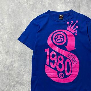 ステューシー(STUSSY)の00's　ステューシー　折れクラウン×SSリンク×Sロゴ　プリント　Tシャツ(Tシャツ/カットソー(半袖/袖なし))