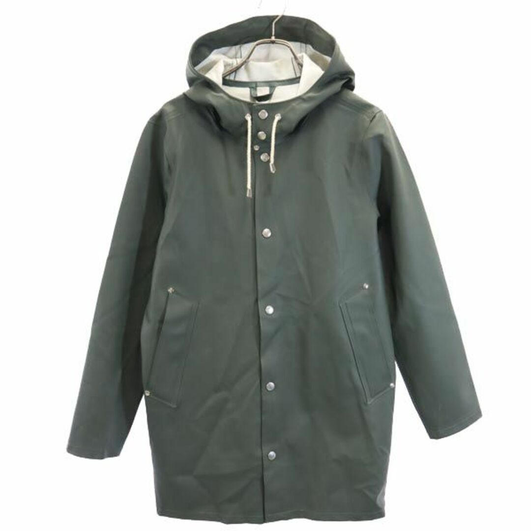 ストゥッテルハイム 撥水加工 レインコート グリーン STUTTERHEIM フード メンズ メンズのファッション小物(レインコート)の商品写真