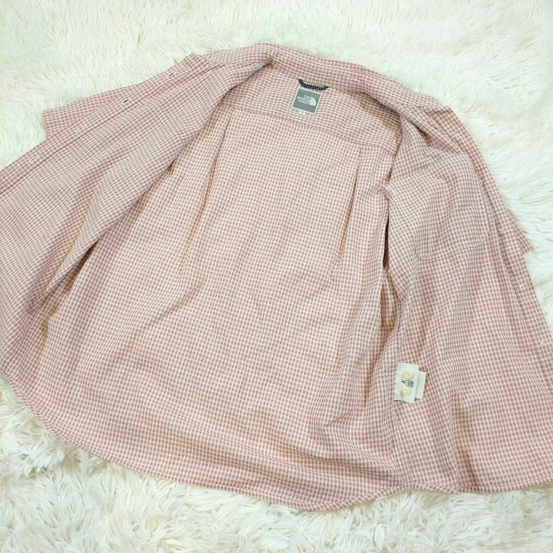 THE NORTH FACE(ザノースフェイス)の【美品】THE NORTH FACE 半袖 ボタンダウン チェック Ｓ レディースのトップス(シャツ/ブラウス(半袖/袖なし))の商品写真