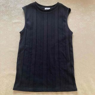ビューティアンドユースユナイテッドアローズ(BEAUTY&YOUTH UNITED ARROWS)のBEAUTY&YOUTH UNITED ARROWS ノースリーブトップス 黒(カットソー(半袖/袖なし))