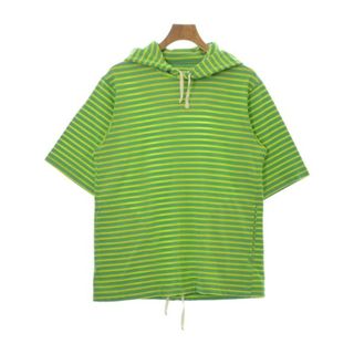 エンジニアードガーメンツ(Engineered Garments)のEngineered Garments パーカー XXS 緑x黄緑(ボーダー) 【古着】【中古】(パーカー)
