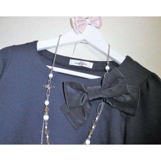ギャラリービスコンティ(GALLERY VISCONTI)の定価16390円新品　ギャラリービスコンティ　ワンピースチュニック2 M掲載紺(ひざ丈ワンピース)