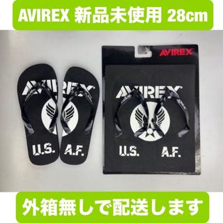 アヴィレックス(AVIREX)の新品未使用 28cm 大幅値下げ AVIREX ビーチサンダル ブラック 箱無し(ビーチサンダル)