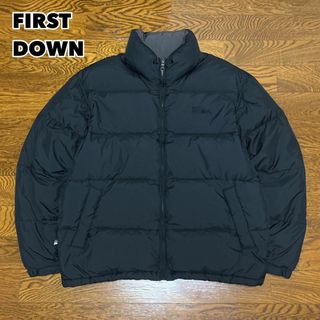 ファーストダウン(FIRST DOWN)の美品 FIRST DOWN ファーストダウン ダウンジャケット ブラック LL(ダウンジャケット)