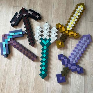 マイクラライト(MICRALITE)のMinecraft 剣 ツルハシ トライデント5本セット(キャラクターグッズ)