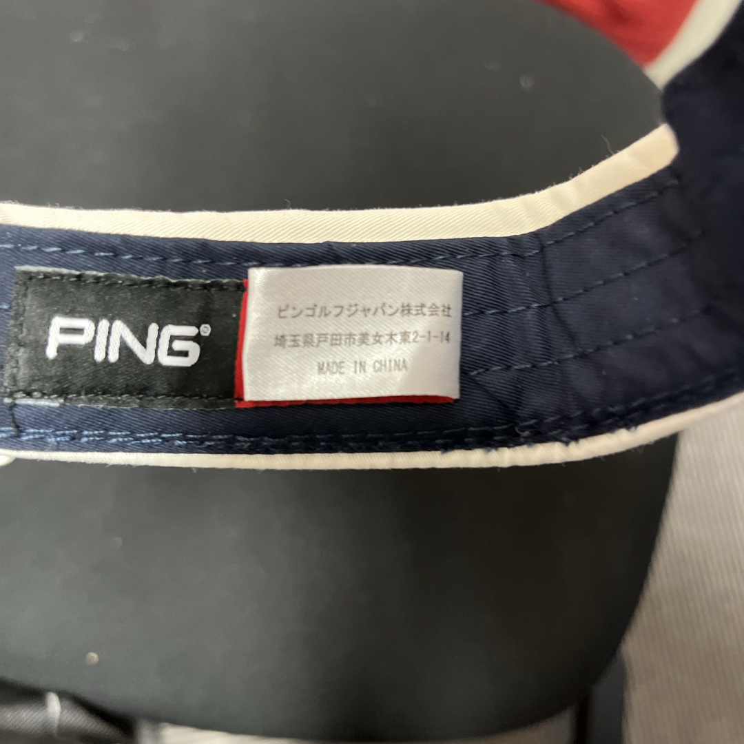 PING(ピン)のPING サンバイザー　白　未使用品　☆即購入OK！☆ メンズの帽子(サンバイザー)の商品写真