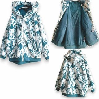 スカラー(ScoLar)の【ScoLar】スカラー クマ耳 おばけウサギ総柄 ボアジャケット タグ付未使用(ブルゾン)