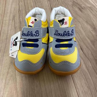 ダブルビー(DOUBLE.B)のミキハウス　ダブルB 新品　ベビーシューズグレー12.5センチ(スニーカー)