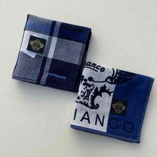 オロビアンコ(Orobianco)の新品☆オロビアンコ　メンズタオルハンカチ2枚セット D(ハンカチ/ポケットチーフ)