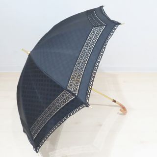 セリーヌ(CELINE)のM09 CELINE セリーヌ マカダム柄 レース 日傘 ブラック(傘)