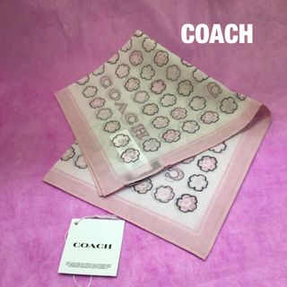 コーチ(COACH)のコーチピンクティーローズハンカチKB2434(ハンカチ)