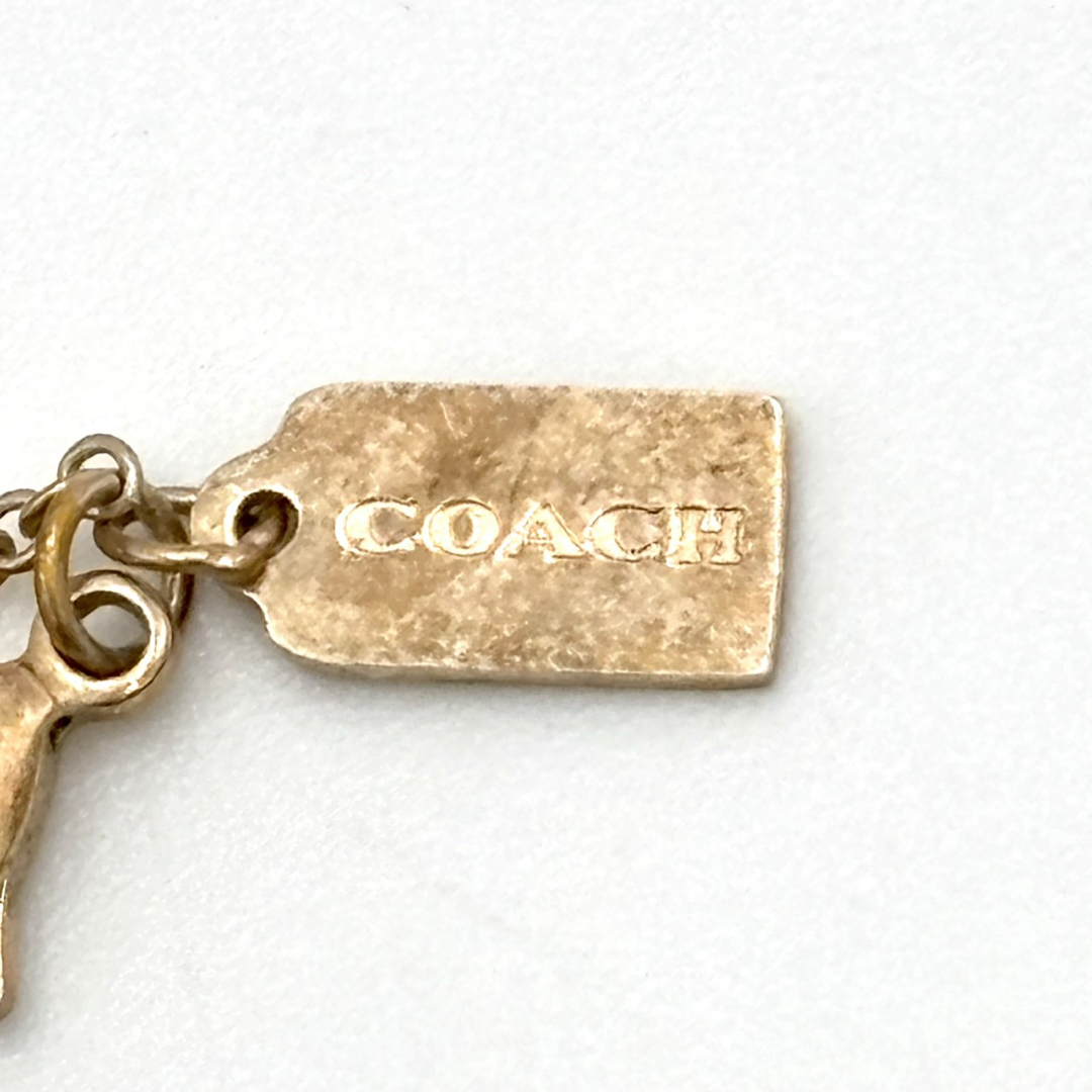 COACH(コーチ)の【良品】COACHコーチ ネックレス　ラインストーン　Cモチーフ　ゴールドカラー レディースのアクセサリー(ネックレス)の商品写真