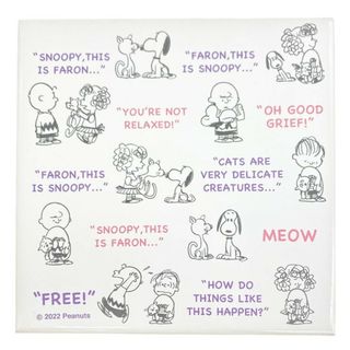 スヌーピー(SNOOPY)のスヌーピー & ファーロン 鍋敷き プレート チラシ柄 新品(収納/キッチン雑貨)