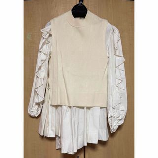 スナイデル(SNIDEL)の逃げ恥 新垣結衣さん着用 SNIDEL ニットドッキングパフスリブラウス(シャツ/ブラウス(長袖/七分))