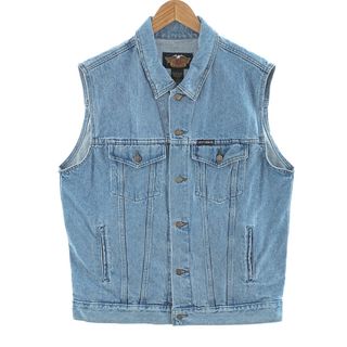 ハーレーダビッドソン(Harley Davidson)の古着 ハーレーダビッドソン Harley-Davidson デニムベスト カナダ製 メンズL相当 /eaa404369(ベスト)
