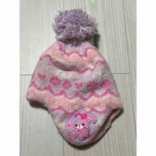 サンリオ(サンリオ)のぼんぼんりぼん　ニット帽　雪遊び　帽子　ピンク(帽子)