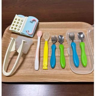 エジソン　子供用　スプーン　フォーク　麺カッター
