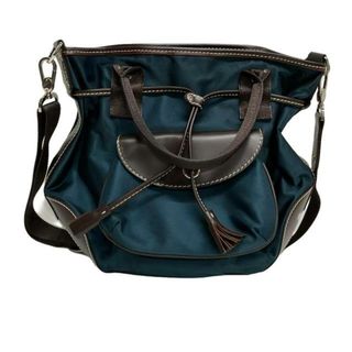 ランセル(LANCEL)のLANCEL(ランセル) トートバッグ美品  - ブルーグリーン×ダークブラウン レザー(トートバッグ)