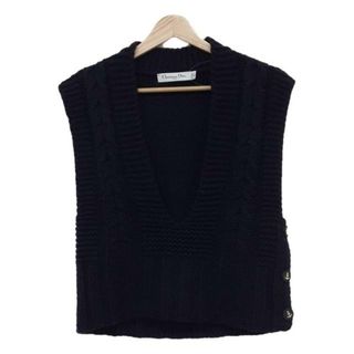 クリスチャンディオール(Christian Dior)のDIOR/ChristianDior(ディオール/クリスチャンディオール) ベスト サイズI 44 レディース美品  - ダークネイビー(ベスト/ジレ)