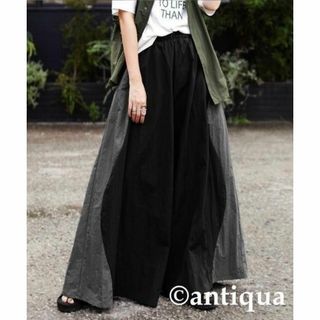 アンティカ(antiqua)の美品●antiqua ウェーブ型配色ラインパンツ E250115-6(その他)