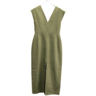 マディソンブルー(MADISONBLUE)のMADISON BLUE マディソンブルー 20SS SLEEVELESS V NECK COCOON OP SUMMER REVER ノースリーブコクーンワンピース MB201-4013 カーキ 02(M)(ロングワンピース/マキシワンピース)