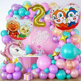 アンパンマン(アンパンマン)の【選べる数字】ドキン＆コキンとユニコーンバルーンセット｜誕生日・パーティーに！(その他)