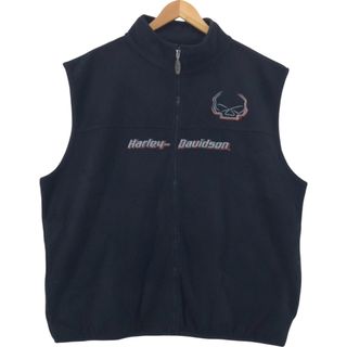 ハーレーダビッドソン(Harley Davidson)の古着 ハーレーダビッドソン Harley-Davidson フリースベスト メンズXL相当 /eaa515352(ベスト)