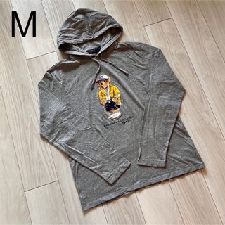 ポロラルフローレン(POLO RALPH LAUREN)の【未使用】ポロラルフローレン ポロベア フーディ パーカー グレー Mサイズ(パーカー)