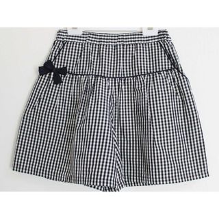 【春物 新入荷!】〓ファミリア/familiar〓160cm キュロットスカート/キュロットパンツ/ショートパンツ 白×黒 【中古】子供服 キッズ kids ジュニア 女の子 春夏 bottoms 122052