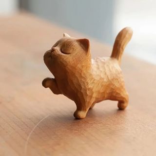 木彫りの猫(彫刻/オブジェ)