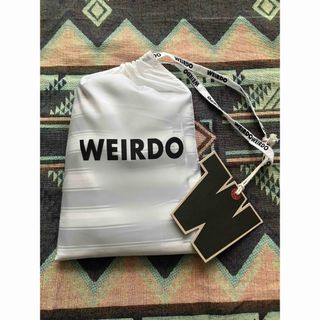 WEIRDO 収納袋/タグ付き　ストライプ　レインポンチョ(レインコート)