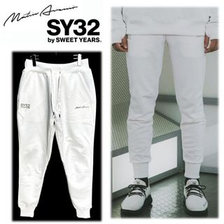 エスワイサーティトゥバイスィートイヤーズ(SY32 BY SWEET YEARS)の《SY32》新品 刺繍入り テーパード スウェットパンツ L(W74～84)(その他)