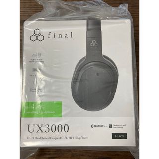 ファイナル(final)のfinal UX3000 ブラック ワイヤレスヘッドホン 新品未開封品(ヘッドフォン/イヤフォン)