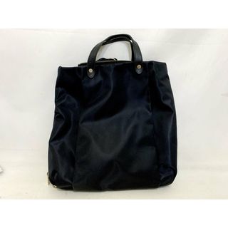 ラシット(Russet)のrusset ラシット ３WAY ナイロントートバッグ 持ち手革 リュックサック 大容量 カラー: ブラック系 美中古品 バッグ(トートバッグ)
