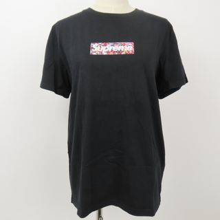 シュプリーム(Supreme)の極美品 Supreme シュプリーム 服 村上隆 コラボ カイカイキキ COVID-19 Relief ボックスロゴ L  半袖Ｔシャツ コットン ブラック ユニセックス【中古】(Tシャツ(半袖/袖なし))
